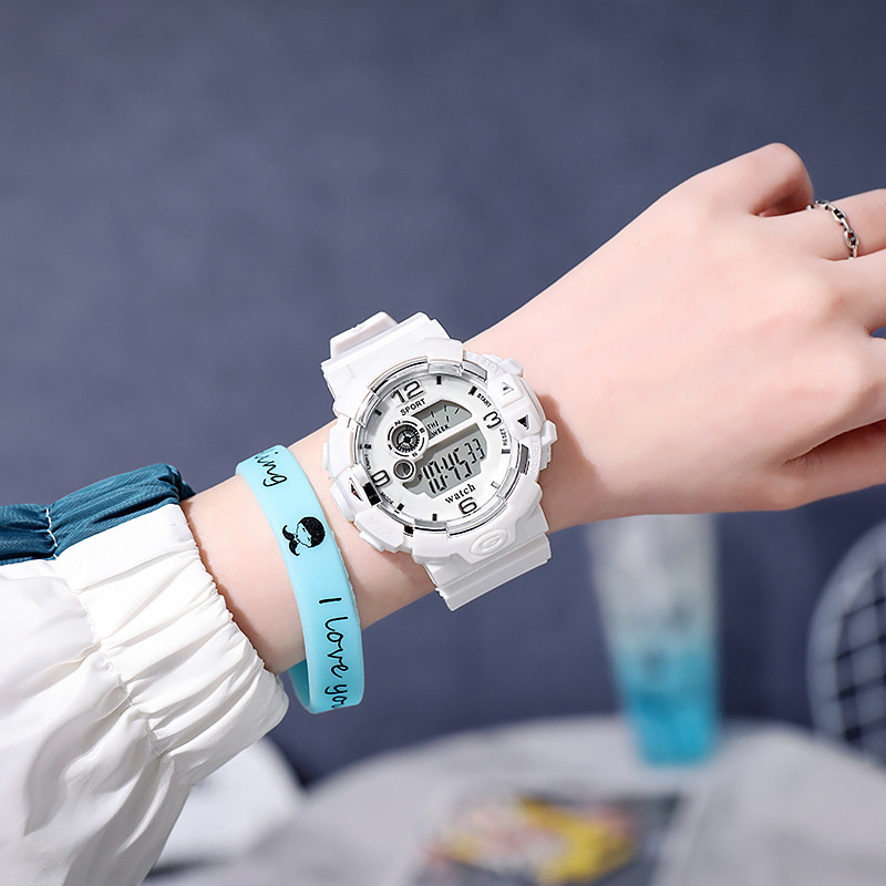 [จัดส่งจากกทม] นาฬิกา สายซิลิโคน หน้าปัดหลายสี นาฬิกาดิจิดอล สวมใส่สบาย คุณภาพสูง