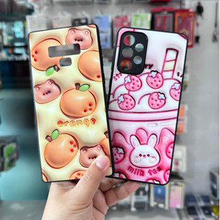 เคส 3D กระจก เคสกระจกสตอเบอรี่/ เคสกระจกส้ม รุ่น Samsung(ซัมซุง) A/S/Note เคสกระจก เคสสามมิติ