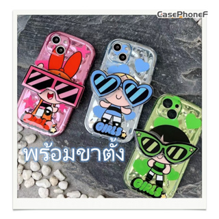 ✨ส่งของขวัญ✨เคส for iPhone 11 14 Pro Max Case for iPhone 12 13 ป้องกันการตก การป้องกัน พร้อมขาตั้ง สาวน่ารักหัวใจ