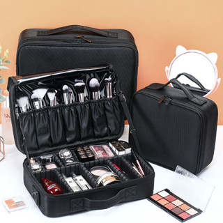 กระเป๋าเครื่องสําอาง อเนกประสงค์ ขนาดใหญ่ แบบพกพา แบบมืออาชีพ makeup bag