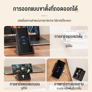 KIVEE 15W ที่ชาร์จไร้สาย แท่นชาร์จไรสาย Fast charger wireless charger ที่ชาร์จแบตไร้สาย ใช้กับ iPhone Samsung Huawei