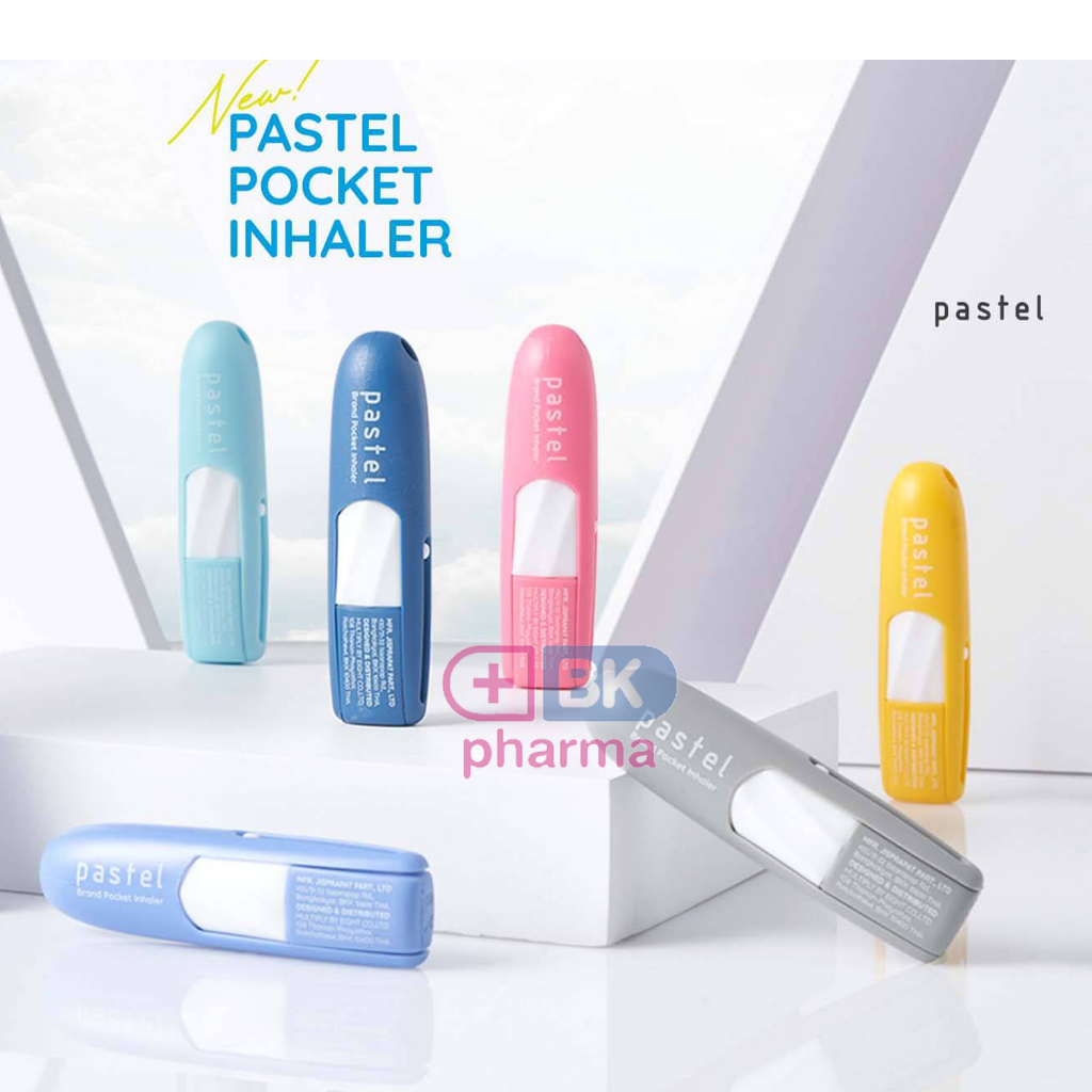 [ เลือกสีได้ ] PASTEL Brand Pocket Inhaler 1.5ml - ยาดม ตรา พาสเทล ชนิดพกพา จำนวน 1 ชิ้น