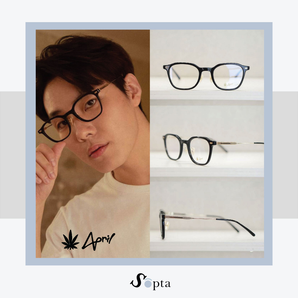 กรอบแว่นสายตา แว่นตา APRIL รุ่น SEOUL สีดำ C1 BLACK