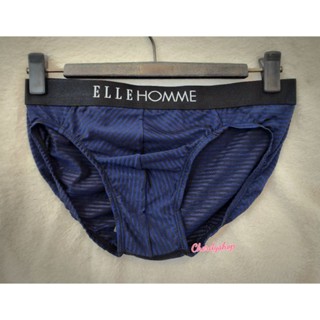 NEW!! ELLE HOMME กางเกงในผู้ชายทรงBikini Size M สีน้ำเงินลายขวาง ของแท้100% ของใหม่(มีป้ายห้อย) No Box ❌️📦