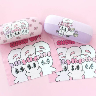 ( พร้อมส่ง ) Estherbunny Glasses Case Set กล่องแว่น + ผ้าเช็ดแว่น