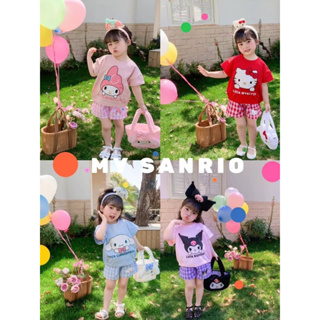 พร้อมส่ง ชุดเซ็ตลูกสาว sanrio ชุดเซ็ตเด็ก (เสื้อ+กางเกง) น่ารักปุ๊กปิ๊กมากกก (No.002-005)