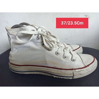 Converse Size 37 ยาว 23.5 Cm  รองเท้ามือสอง ผู้หญิง เท้าเล็ก  ผ้าใบ สวม แฟชั่น ลำลอง เที่ยว