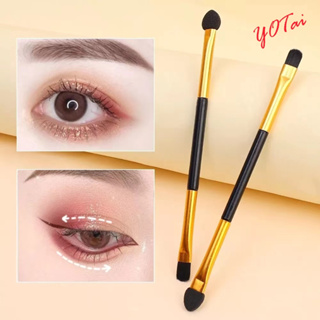 YOTAI Eye Shadow Brush แปรงแต่งหน้าแบบสองหัวสําหรับแต่งแป้งผสมรองพื้นอายแชโดว์