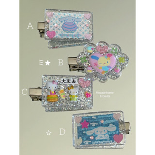 Sanrio Sanx Kamio Ribon Magazine hair clips, handmade with love &lt;3 กิ๊บหนีบผม