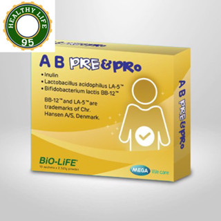 AB Pre&amp;Pro 10’S(MEGA We Care) ช่วยปรับสมดุลลำไส้  เมก้า  10ซอง สูตร TS6