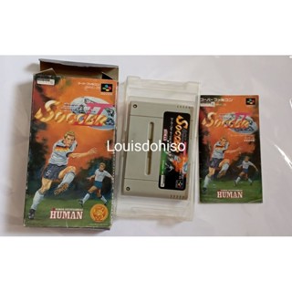 ตลับเกม sfc super famicom  ตลับเกมซ๊อคเกอร์ SFCกล่องสภาพดี หูกล่องครบ เกมฟุตบอล