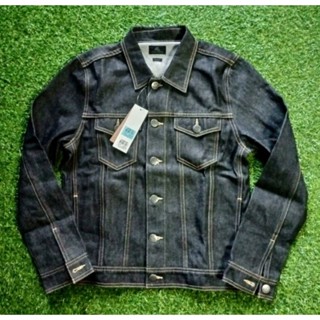 Mc Jeans jacket Slim fit ผ้าดิบ 12.5oz. MJM8068 made in Thailand แบรนด์แท้ ราคาป้าย 2295฿ (มีกระเป๋าด้านใน)