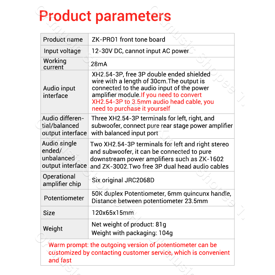 ZK PRO1 Pre-Ampliifer Board Front-End บอร์ด Tone แผ่นปริมาณ Preamp Mixer Board สำหรับเครื่องขยายเสียง zkpro zkpro1