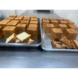 ขายส่ง 10 ชิ้น ขนมปังเลเยอร์สูตรลดต้นทุน ขนมปังพันชั้น milk layer thousand toast