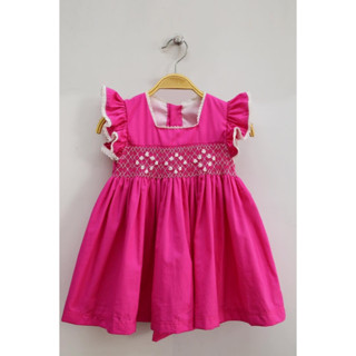 ฺสม็อคเดรสสุดน่ารัก Baby girl dress smocked, Memory Lanes Kidswear Brand