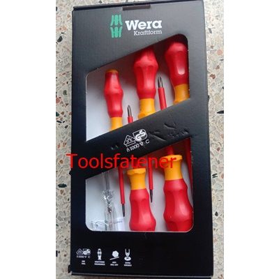 Wera Kraftform ชุดไขควงกันไฟฟ้า 1000 V รุ่น 05136300001  6 ตัว / ชุด