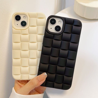 112 เคสโทรศัพท์มือถือ ซิลิโคนนิ่ม กันกระแทก ลายสาน 3D แฟชั่นหรูหรา สําหรับไอโฟน iPhone 11 12 13 14 Pro Max โครเมี่ยม