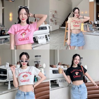 เสื้อครอบทรง BABY TEE  สกรีน นูน