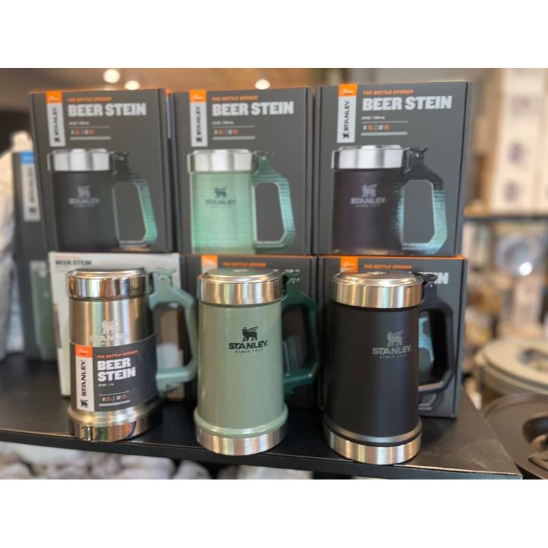 [ลิขสิทธิ์แท้] แก้วเบียร์ Stanley 24oz classic stein แบบมีฝาปิด ของแท้100%