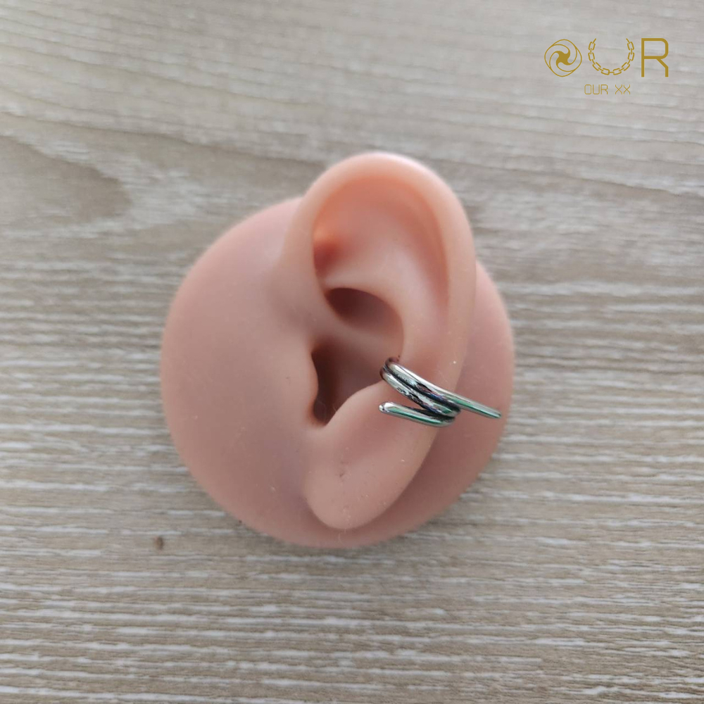 Our XX Spike Cuff ต่างหูหนีบ วัสดุไททาเนียมเกรดเครื่องมือแพทย์ (C023) ราคา ถูกที่สุด ดีลบีเคเค แกลเลอรีภาพที่ 3