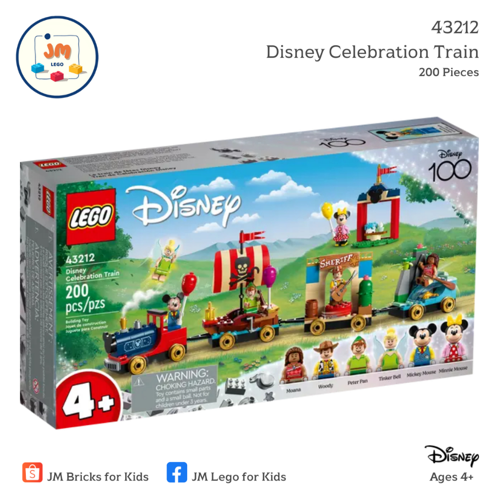 LEGO Disney 43212 Disney Celebration Train​ (200 Pieces) สำหรับเด็กอายุ 4 ปีขึ้นไป Brick Toy ตัวต่อ