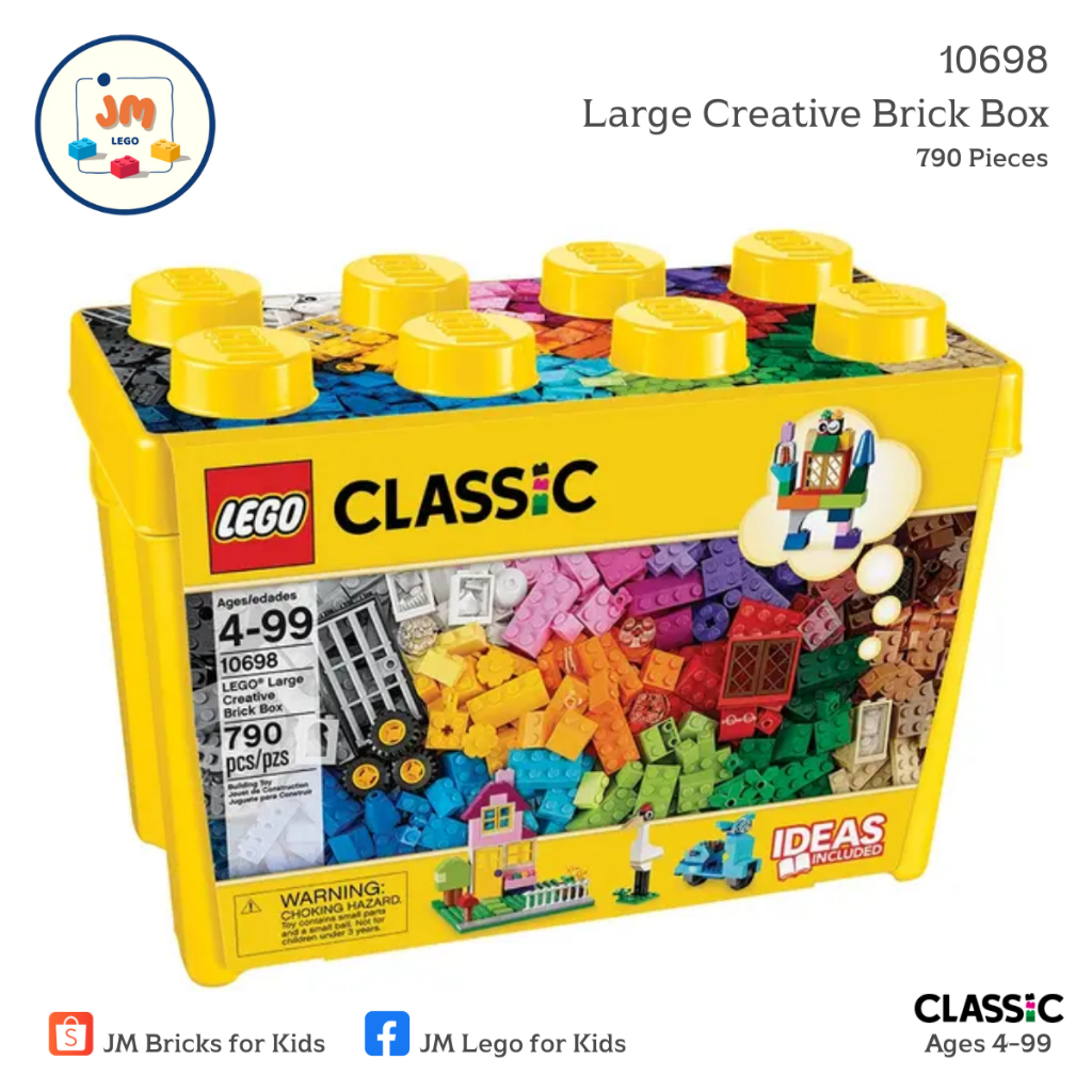 LEGO Classic 10698 Large Creative Brick Box (790 Pieces) สำหรับเด็กอายุ 4-99 ปีขึ้นไป
