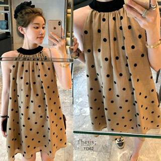 🌈🌿🌼🌺🌸🧡🤎🇰🇷 Pokla Dot Sleeveless Dress