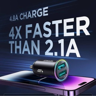 Joyroom JR-CCN03 Mini Metal Car Charger 2USB 24W