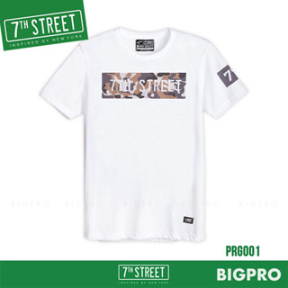 7th Street เสื้อยืด แนวสตรีท รุ่น Camo (ขาว) PRG001 ของแท้