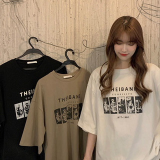 grace_chili 2270 เสื้อยืดลายการ์ตูนไซส์ใหญ่ oversize tshirt เสื้อยืดคอกลม แขนสั้น