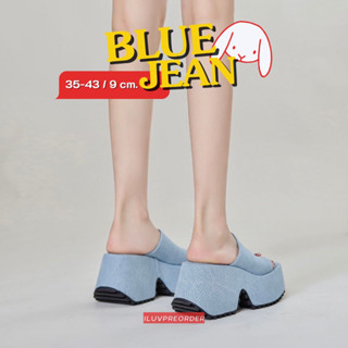 (พรีออเดอร์ 20-30 วัน SH143) platform flipflop รองเท้าส้นตึก * ˚ ✦ สูง 9 cm. ร้นส้นผู้หญิง ไซส์ใหญ่