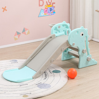 TheFunPlay สไลเดอร์ไดโนเสาร์ สไลเดอร์เด็ก สไลด์เดอร์ พร้อมแป้นบาส+ลูกบาส ขนาด 39x65x132 cm.