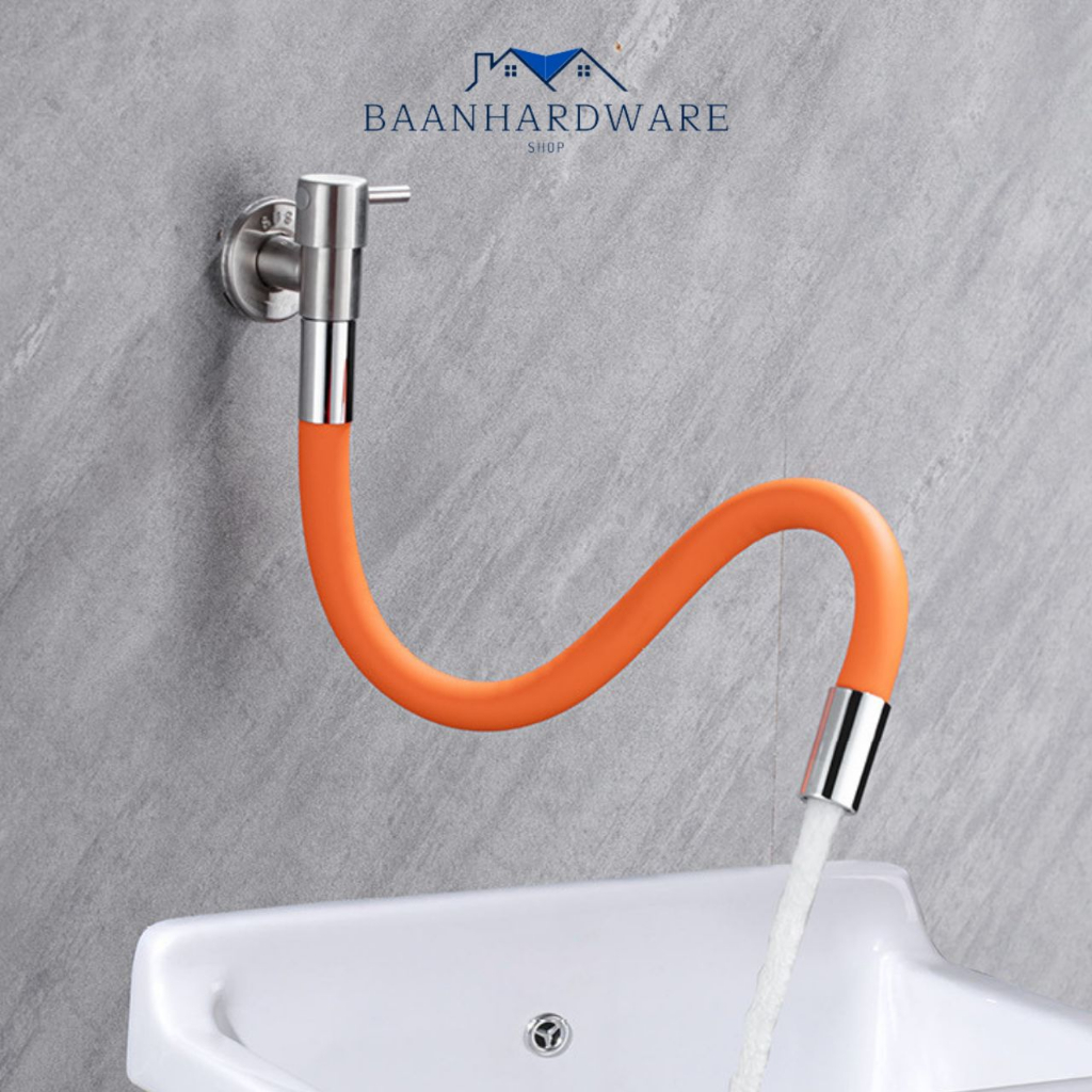 BAANHARDWARE สายยางต่อก๊อกน้ำ 360 องศา ท่อยาง ดัดได้ หัวแปลงก็อก สายยางซิลิโคน.MA-I-720
