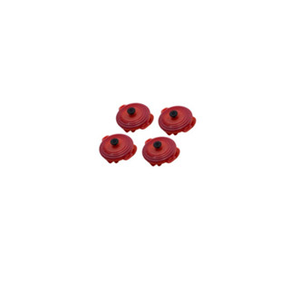 ที่รองฝาหม้อกับตัวหม้อ สีแดง Set of 4 Plastic Pins Round Shape Cherry Red