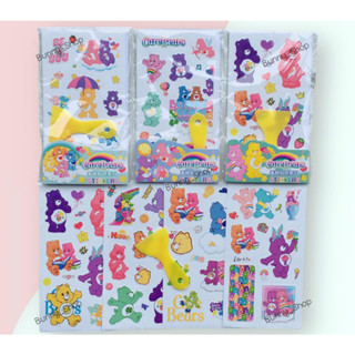 สติ๊กเกอร์แคร์แบร์ สติ๊กเกอร์+ที่รีด Carebears 1แพ็ค4แผ่นพร้อมที่รีดสติ๊กเกอร์