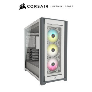 CORSAIR CASE iCUE 5000X RGB Tempered Glass Mid-Tower ATX PC Smart Case — White