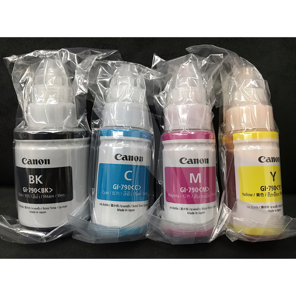 "หมึกเติมแท้ Canon GI-790 ใช้กับเครื่อง Canon รุ่น G1000/1010/2000/2010/3000/3010 Series "（สามารถออกใบเสร็จรับเงินได้）