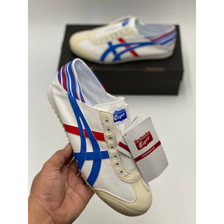 รองเท้าOnitsuka Tiger Mexico รองเท้าโอนิซึกะไทเกอร์ แบบผ้าสลิปออน/ไม่มีเชือก【รับประกันสินค้าตรงปก✔แท้100% ✅Size:37-45eu】