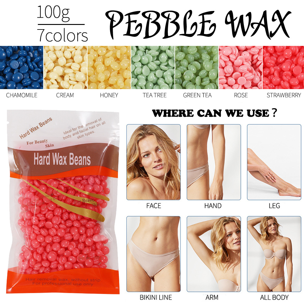 พร้อมส่งด่วนๆ Hard wax Bean เม็ดแว็กซ์ร้อน เม็ดแว็กซ์ เม็ดแว็กซ์กำจัดขน ปริมาณ 100กรัม พร้อมส่งจากไทย