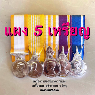 แผง ห้อยประดับ 5 เหรียญ🏅🏅🏅💜💙