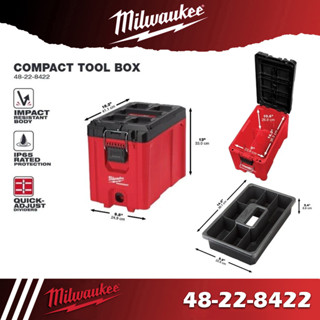 MILWAUKEES 48-22-8422 PACKOUT Compact Tool Box กล่องเครื่องมือ พร้อมถาดด้านใน