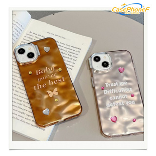 ✨ส่งของขวัญ✨เคส for iPhone 11 14 Pro Max Case for iPhone 12 13 ป้องกันการตก การป้องกัน พื้นผิวกระจก ผีเสื้อ ระดับสูง