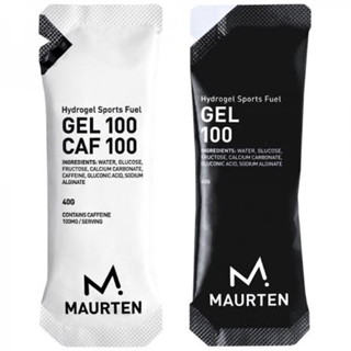 Maurten Gel100 CAF100 มีสีดำไม่มีคาเฟอีน สีขาวมีคาเฟอีน