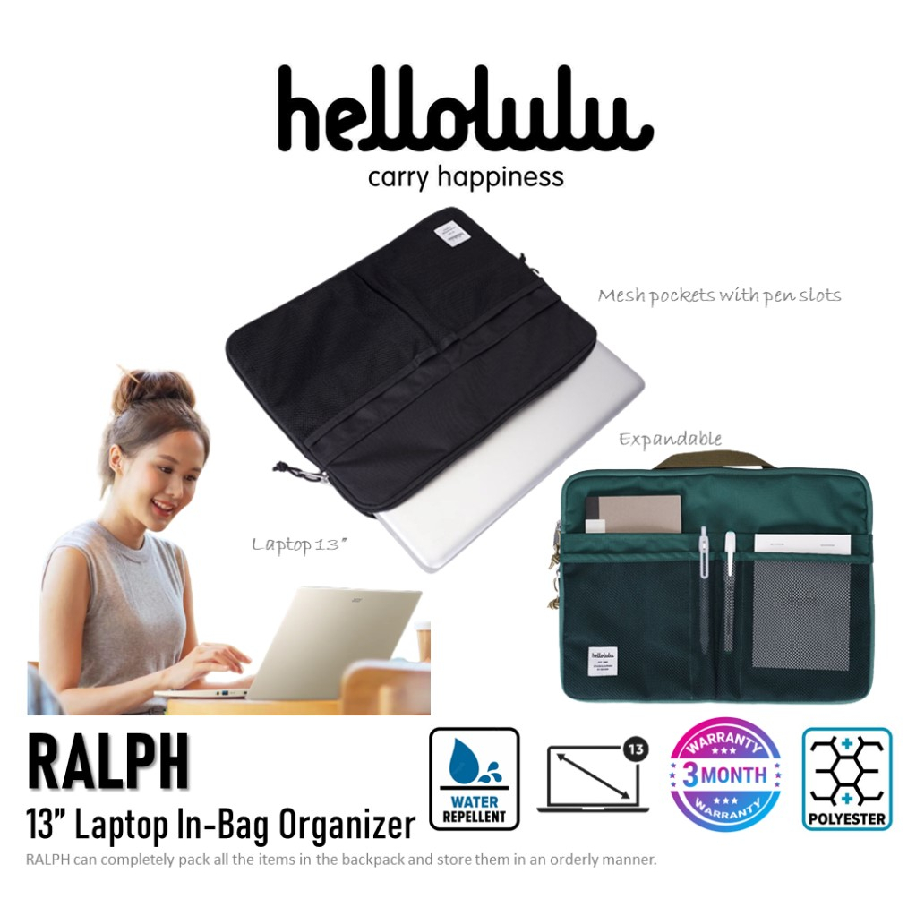 Hellolulu รุ่น RALPH กระเป๋า Laptop 13 นิ้ว (BC-H50183) notebook macbook คอมพิวเตอร์พกพา Laptop 13" Organizer