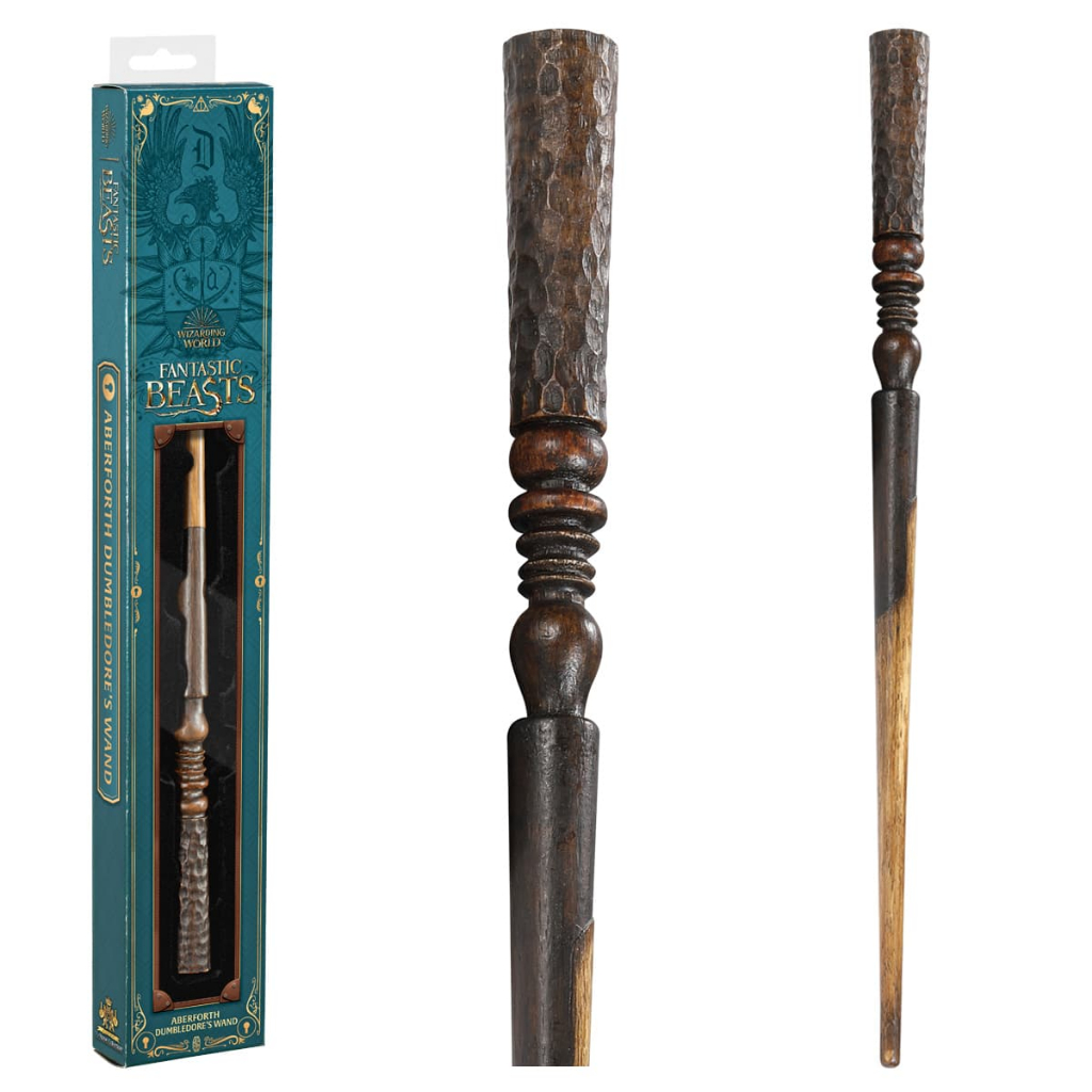 Noble Collection Fantastic Beasts Aberforth Dumbledore Wand with Character Box