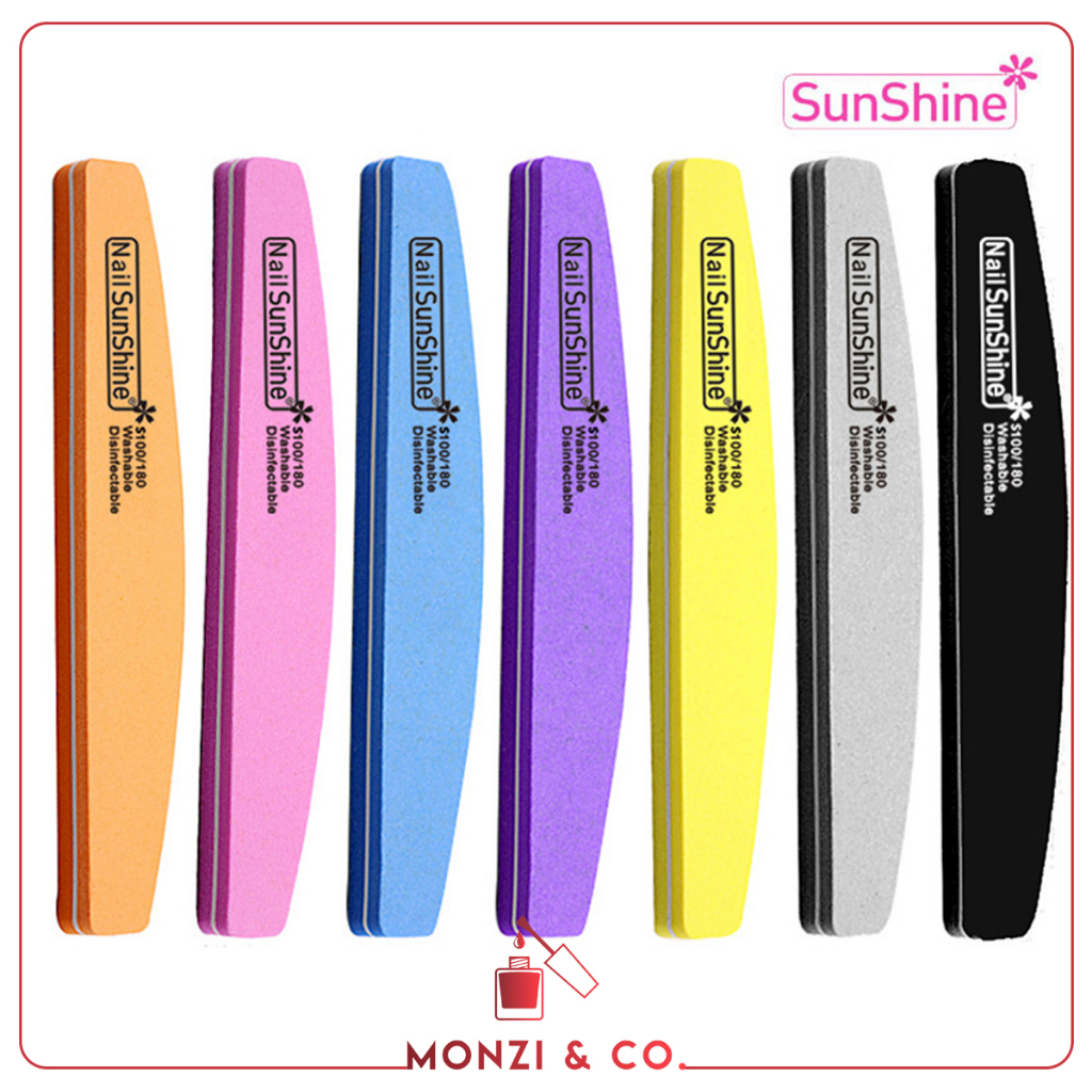 ขายแยกชิ้น/ยกแพค ตะไบเล็บ บัฟ ของแท้ มีใบรับรอง บัฟ Sunshine Nail File คม ทนทาน ใช้งานง่าย