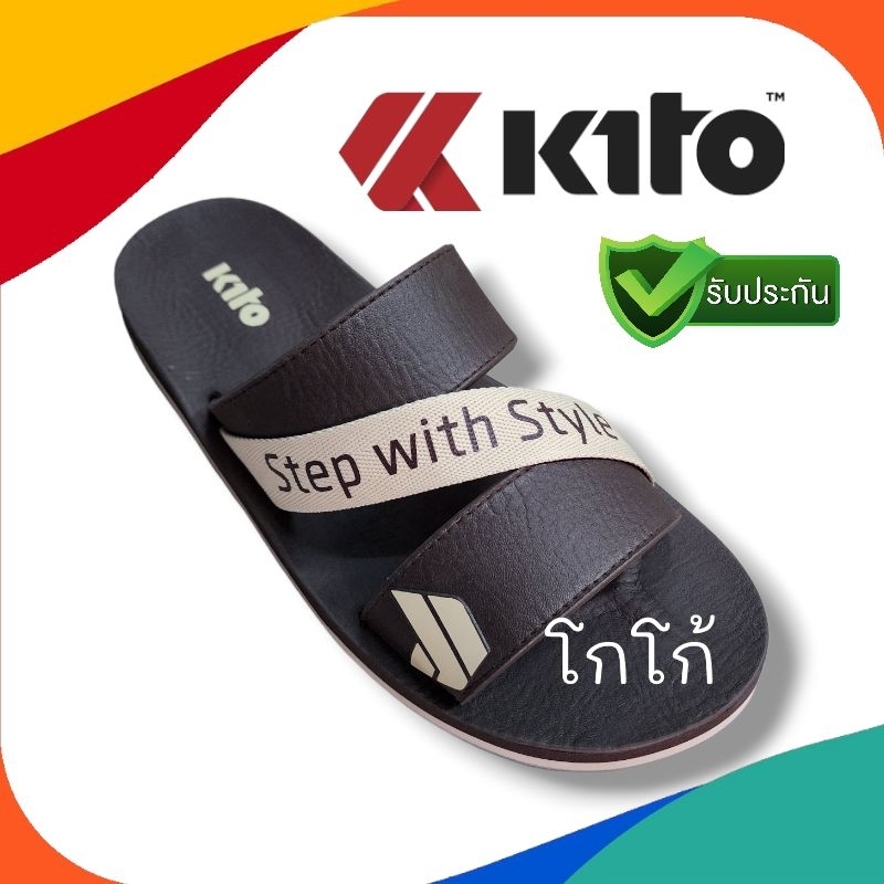 SIZE40-46 KITO รองเท้าแตะลำลองวัยรุ่นฮิตมาก ญ/ช แบบสวม รหัสAB15M