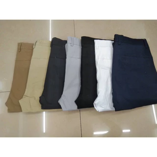 กางเกงขายาวชิโน่ ผ้ายืด ทรงกระบอกเล็ก (Slim-fit)