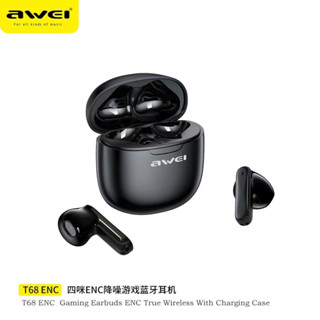 Awei  T68 ENC หูฟังอินเอียร์ หูฟัง ไร้สาย TWS Dual Dynamic Driver Earbuds จอแสดง LED กันน้ำ/กันเหงื่อ