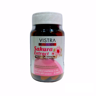 Vistra Nutribeau Sakura Extract Marine Collagen Pius C 30sสารสกัดจากซากุระ 9370 Exp.29/04/26